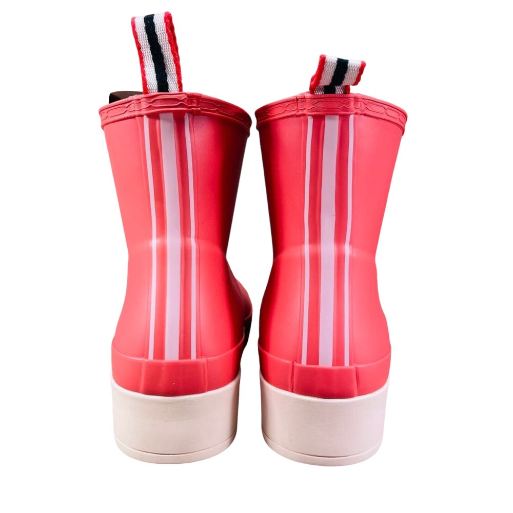 Hunter Play Short Womens Size 7 Rubber Rain Boots Stripe Sole Polaris Pink New - Picture 7 of 10